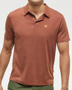 Red-Mens-Short-Sleeve-Polo-Neck-T-Shirt