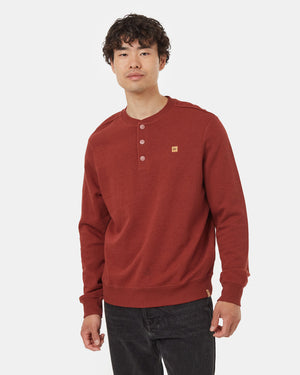 Red-Organic-Cotton-Crew-Neck-Button-Shirt