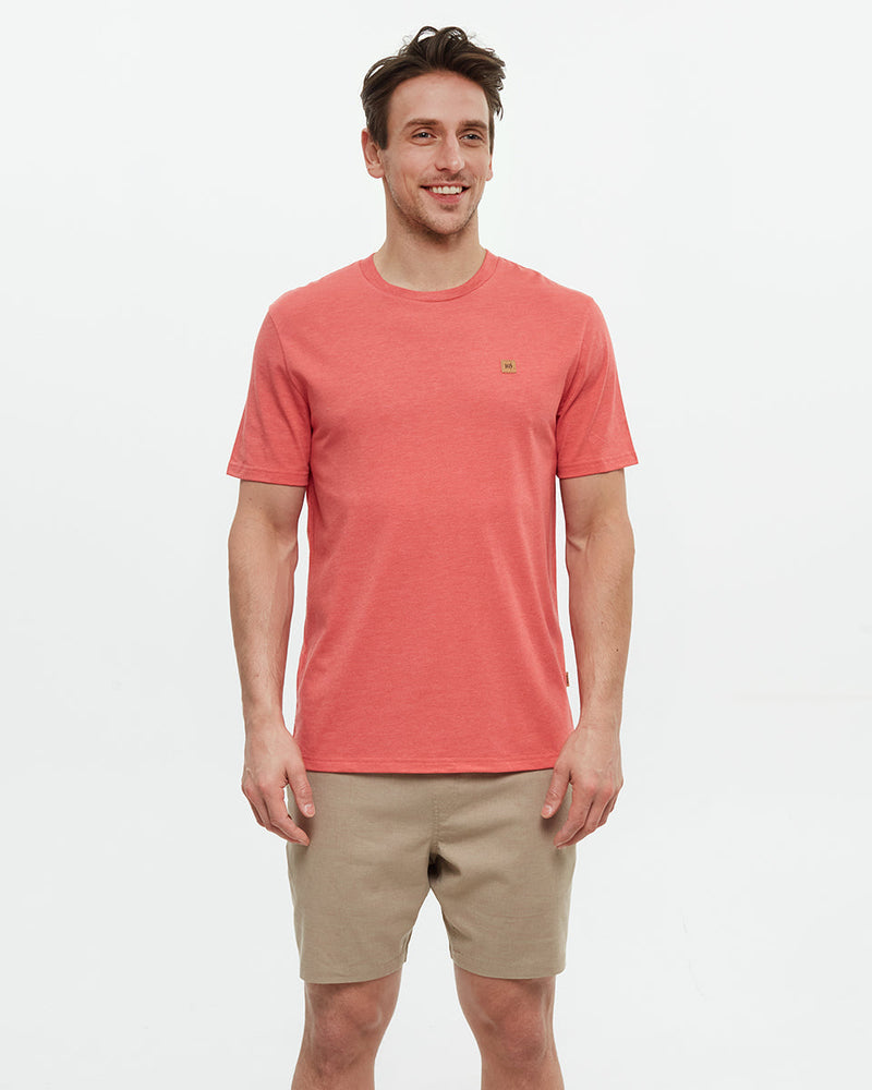 Red-Recycled-Polyester-Crew-Neck-Tee