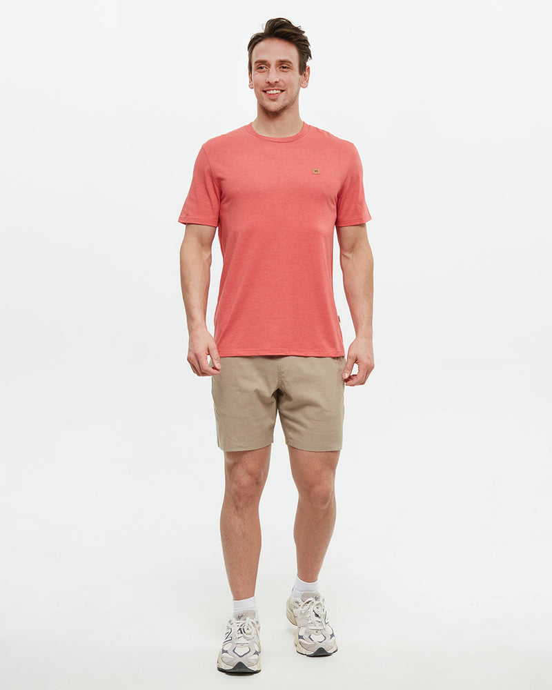 Red-Recycled-Polyester-Crew-Neck-Tee