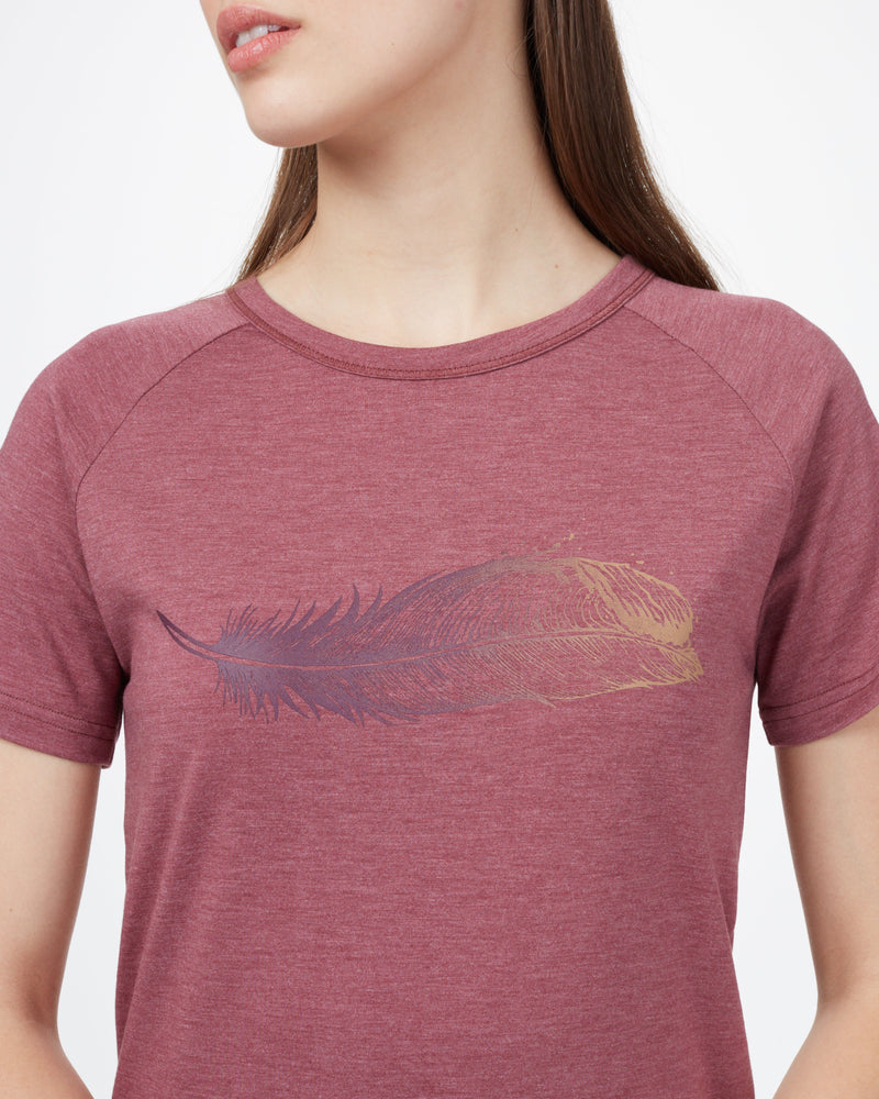 Red-Recycled-Polyester-Graphic-T-Shirt