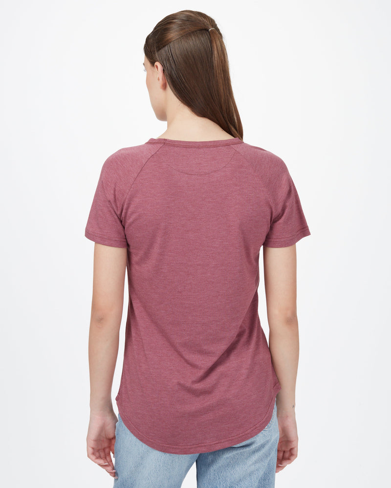 Red-Recycled-Polyester-Graphic-T-Shirt