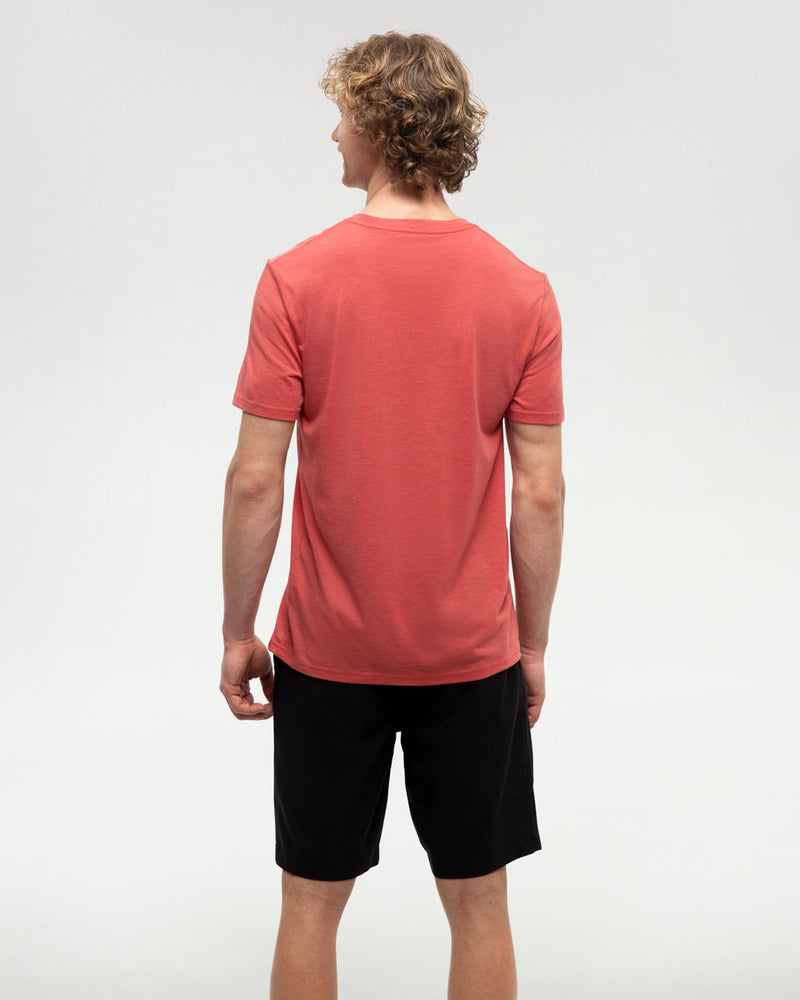 Red-Regular-Fit-Crew-Neck-T-shirt
