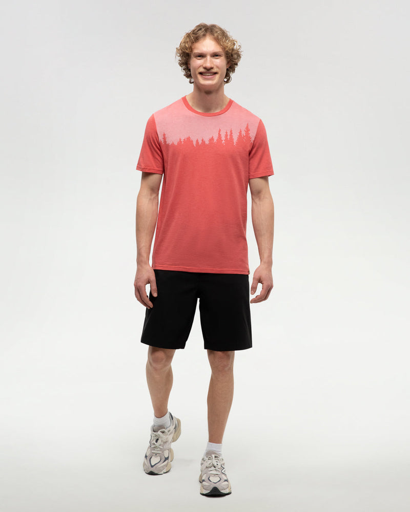 Red-Regular-Fit-Crew-Neck-T-shirt