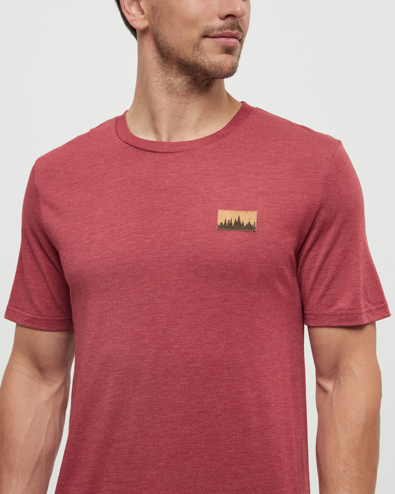 Red-Regular-Fit-Crew-Neck-T-shirt