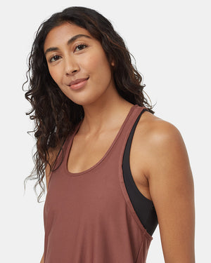 Red-Scoop-Neck-Double-Strap-Quick-dry-Tank-Top