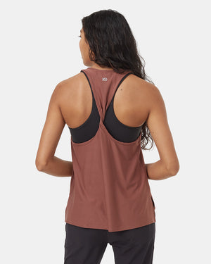 Red-Scoop-Neck-Double-Strap-Quick-dry-Tank-Top