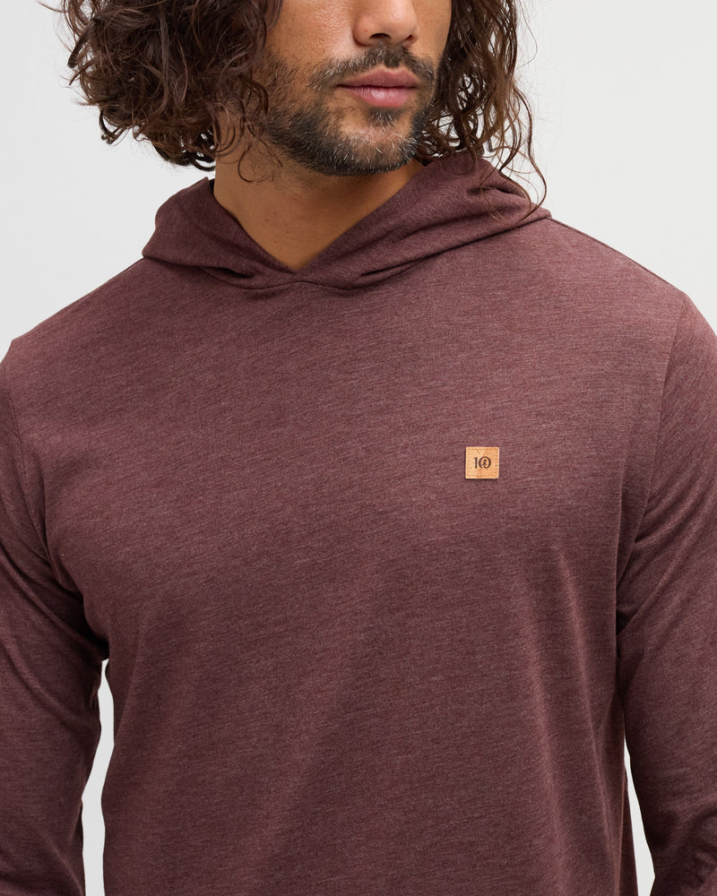 Red-Treeblend-Hooded-Longlseeve-T-Shirt