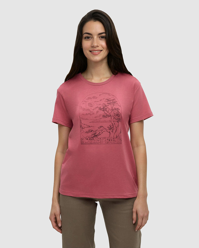 Red-Treeblend-Regular-Graphic-T-Shirt *Model is 5’8”, wearing size S