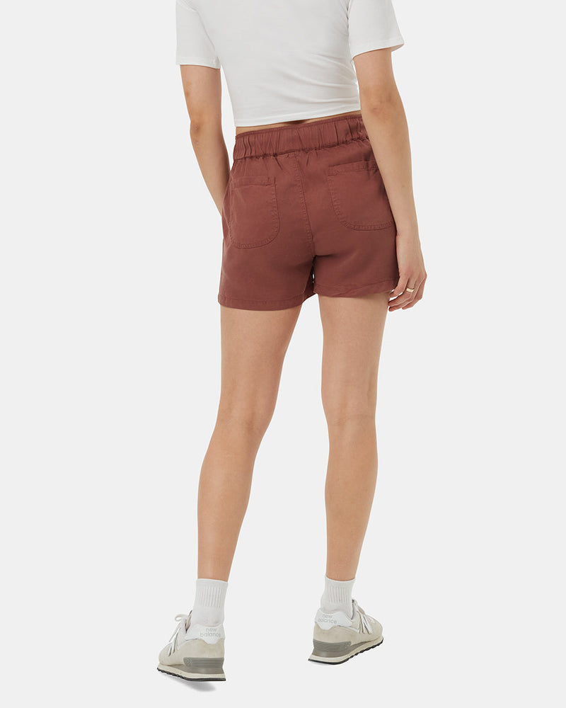 Red-Womens-Casual-Summer-Shorts