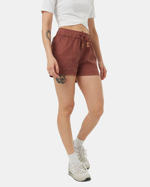 Red-Womens-Casual-Summer-Shorts