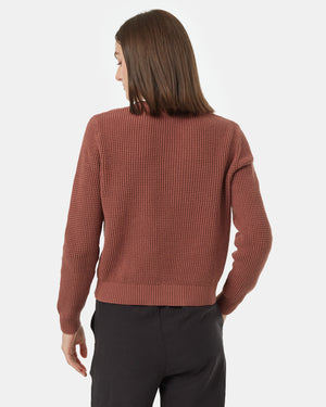 Red-Womens-Organic-Cotton-Knit-Sweater