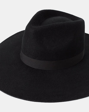 Black-Recycled-Wool-Fedora-Hat