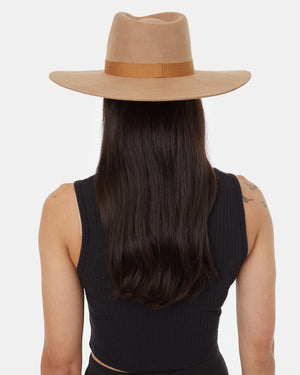 Brown-Recycled-Wool-Fedora-Hat