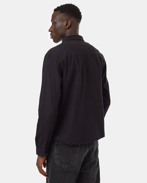 Black-Mens-Organic-Cotton-Longsleeve-Button-Down