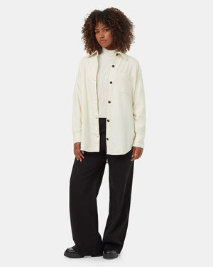 White-Womens-Organic-Cotton-Longsleeve-Button-Down