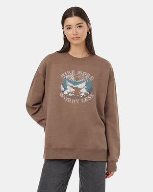 Brown-Organic-Cotton-Crew-Neck-Graphic-Sweatershirt