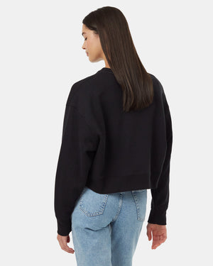 Black-Organic-Cotton-Crew-Neck-Oversized-Cropped-Sweatshirt