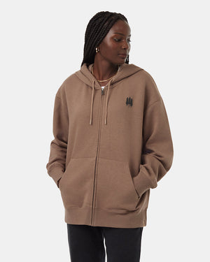 Brown-Organic-Cotton-Printed-Graphic-Full-Zip-Hoodie