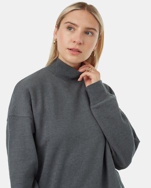 Green-Organic-Cotton-Mock-Neck-Oversized-Fit-Sweatshirt