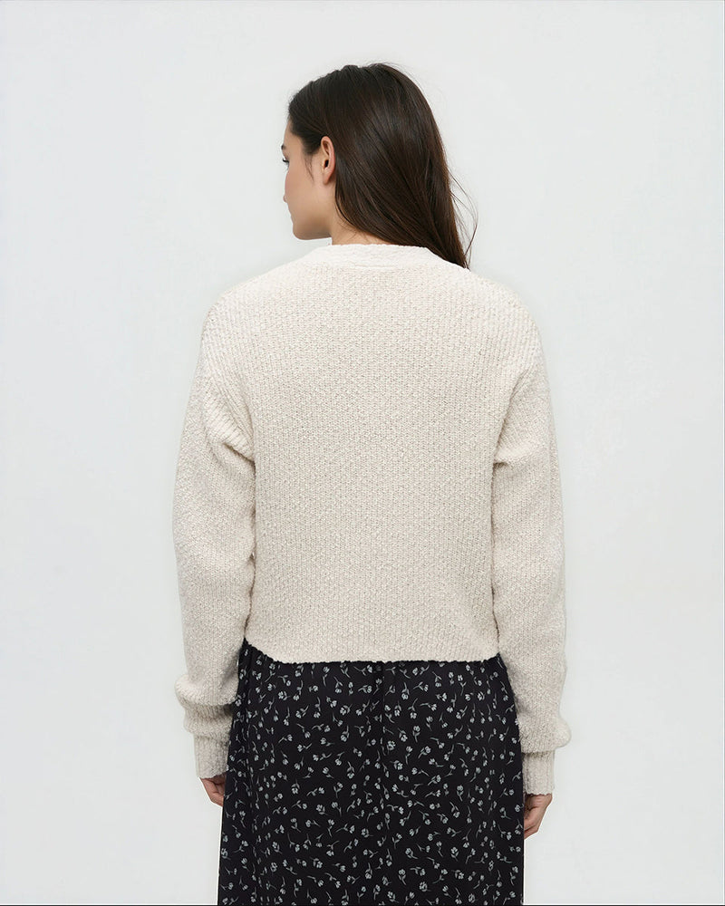 White-Highline-Boucle-Cardigan