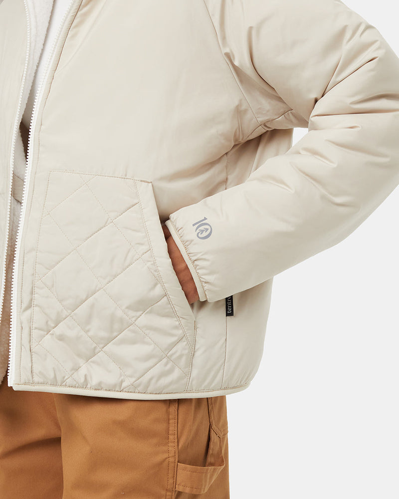 White-Mock-Neck-Oversized-Fit-Fleece-Zip-Up