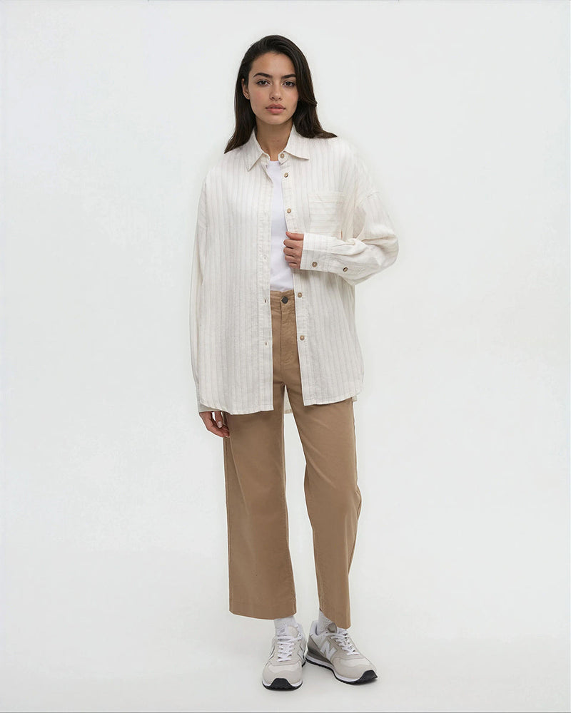 White-Oversized-Fit-Collared-Shirt