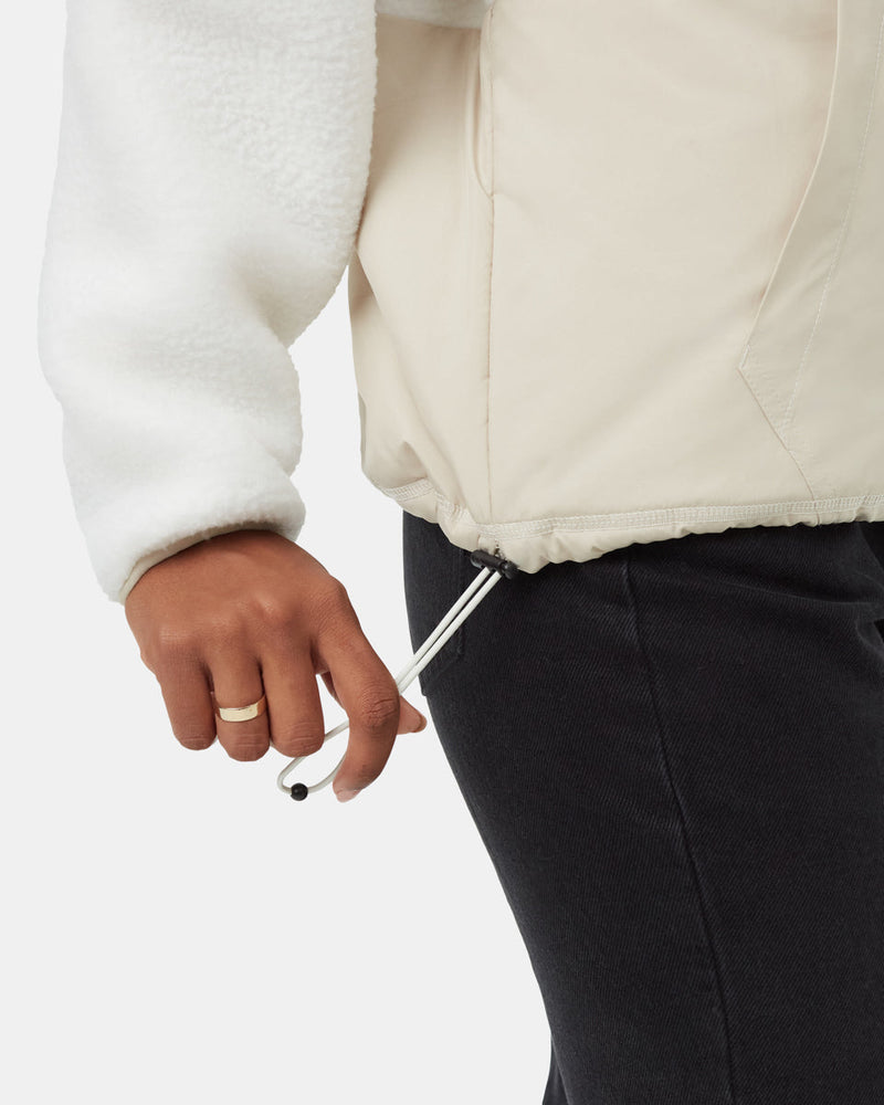 White-Recycled-Polyester-Mock-Neck-Half-Zip-Sweater