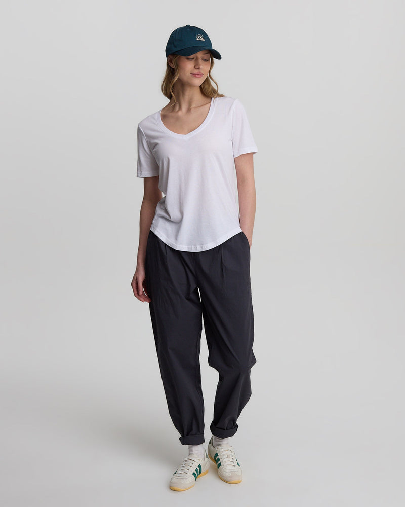 White-TreeBlend-V-Neck-T-Shirt