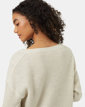 White-Womens-Organic-Cotton-Knit-Sweater