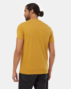 Yellow-Crew-Neck-Graphic-Shortsleeve-T-Shirt