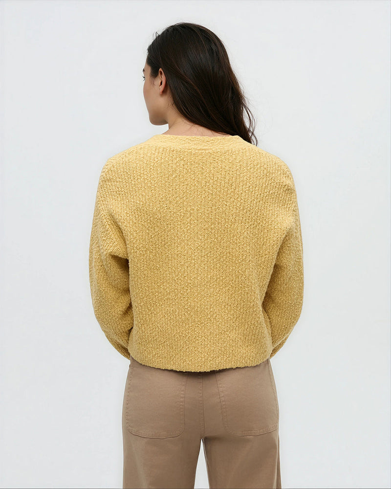 Yellow-Highline-Boucle-Cardigan