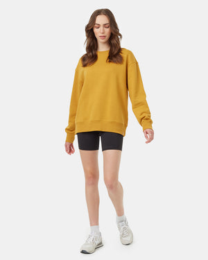 Yellow-Organic-Cotton-Crew-Neck-Sweatshirt