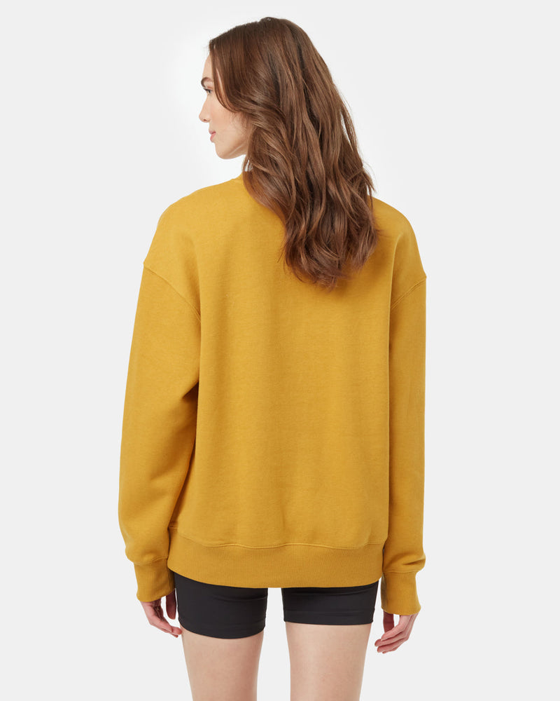 Yellow-Organic-Cotton-Crew-Neck-Sweatshirt