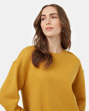 Yellow-Organic-Cotton-Crew-Neck-Sweatshirt