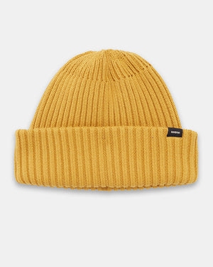     Yellow-Organic-Cotton-Ribbed-Short-Beanie