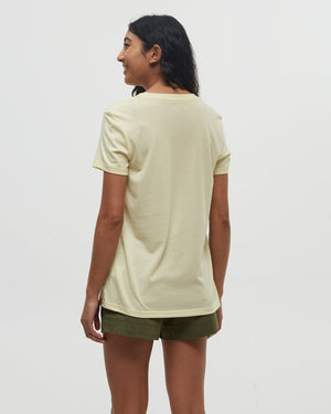 Yellow-Recycled-Polyester-Crew-Neck-T-Shirt