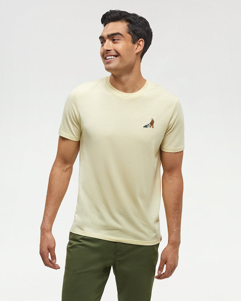 Yellow-Regular-Fit-Embroidered-Graphic-T-Shirt