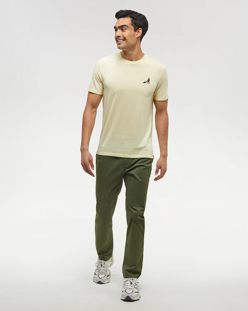 Yellow-Regular-Fit-Embroidered-Graphic-T-Shirt