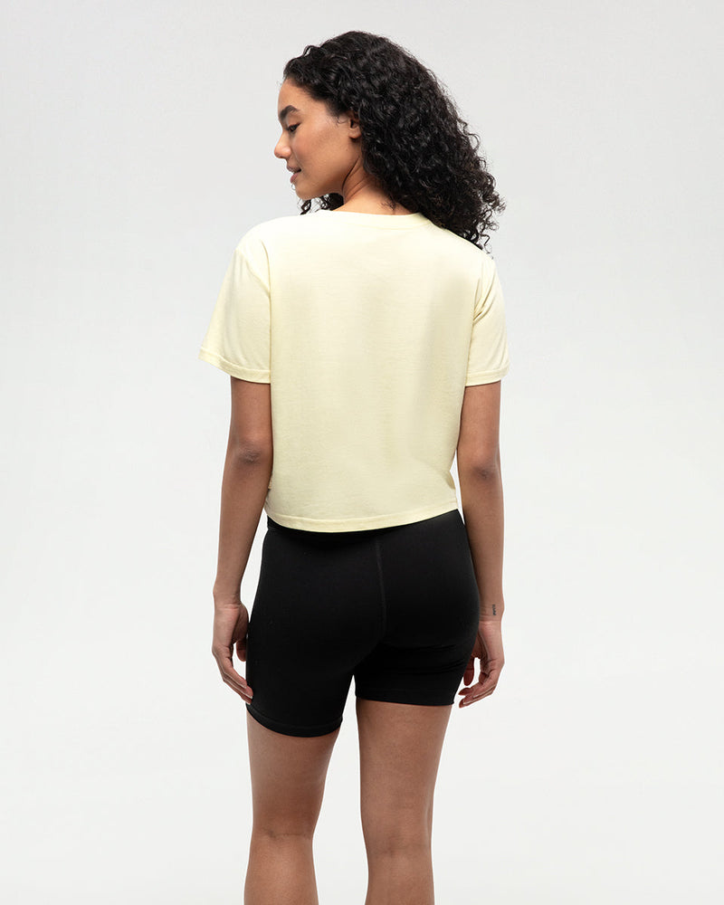 Yellow-Relax-Fit-Printed-Graphic-Cropped-T-shirt