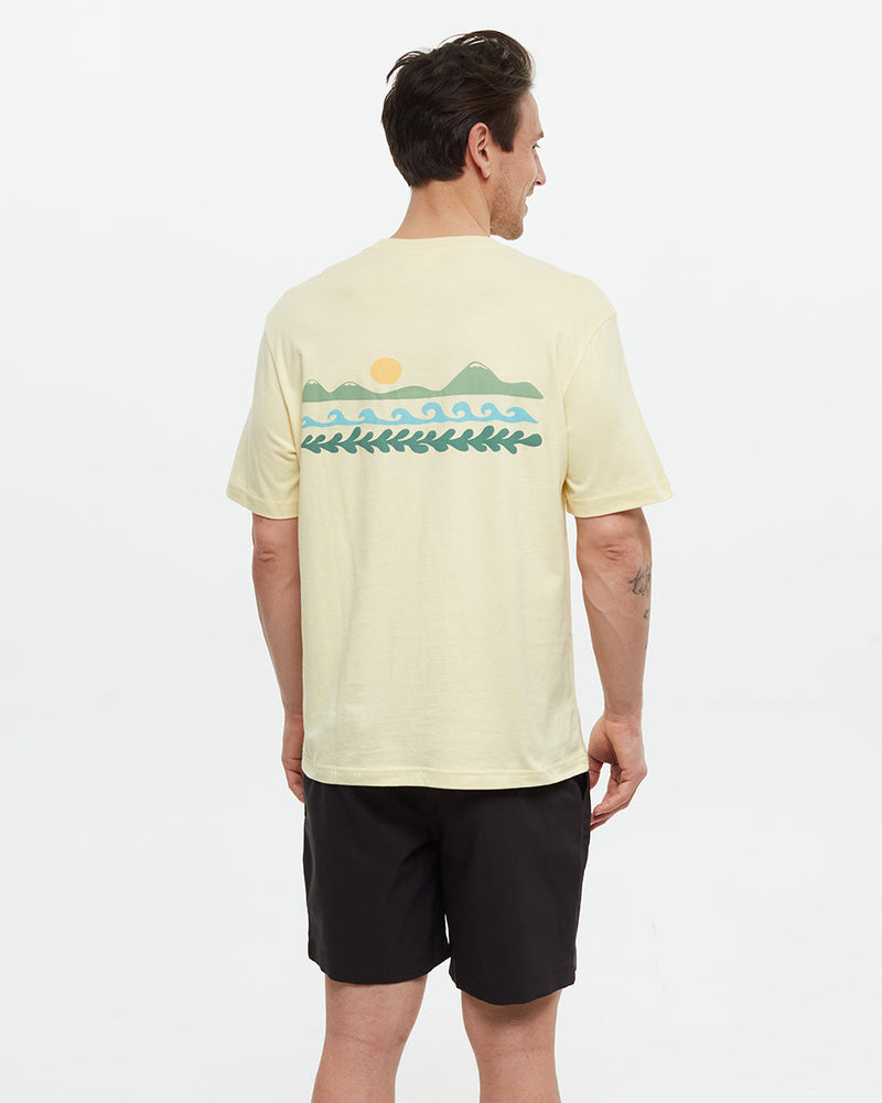 Yellow-Relax-Fit-Printed-Graphic-T-shirt