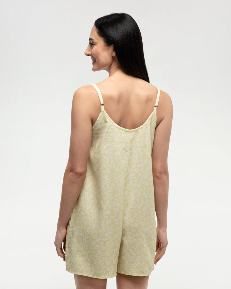 Yellow-Relaxed-Fit-Button-Front-A-Line-Romper