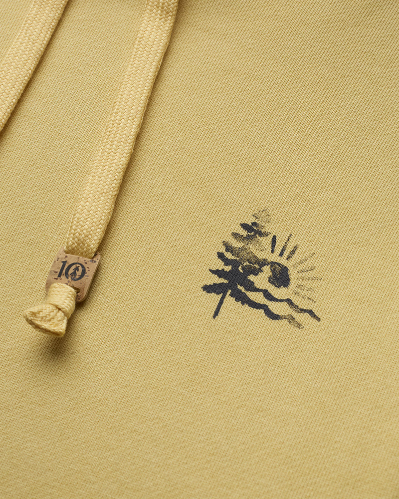 Yellow-Relaxed-Graphic-Hoodie