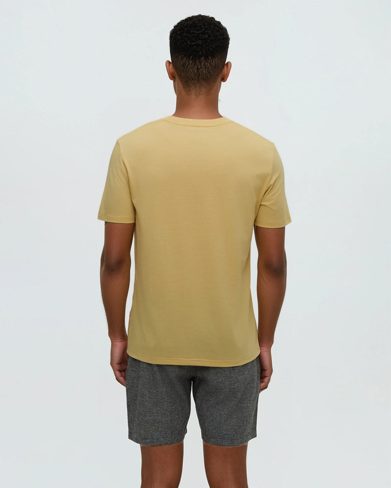 Yellow-Treeblend-Regular-Fit-Crew-Neck-T-shirt