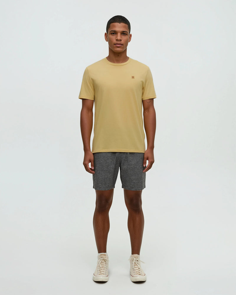 Yellow-Treeblend-Regular-Fit-Crew-Neck-T-shirt