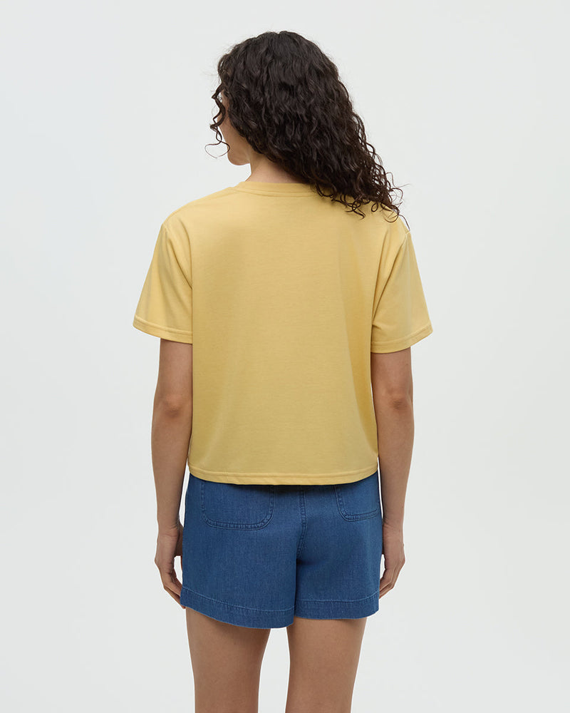 Yellow-Treeblend-Relaxed-Graphic-Crop-T-Shirt