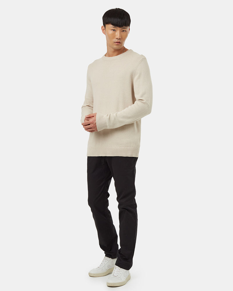 Beige Men's Organic Cotton Knit Jumper