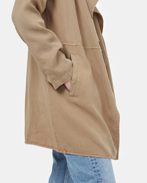 Beige Women's Lightweight Mid Length Coat