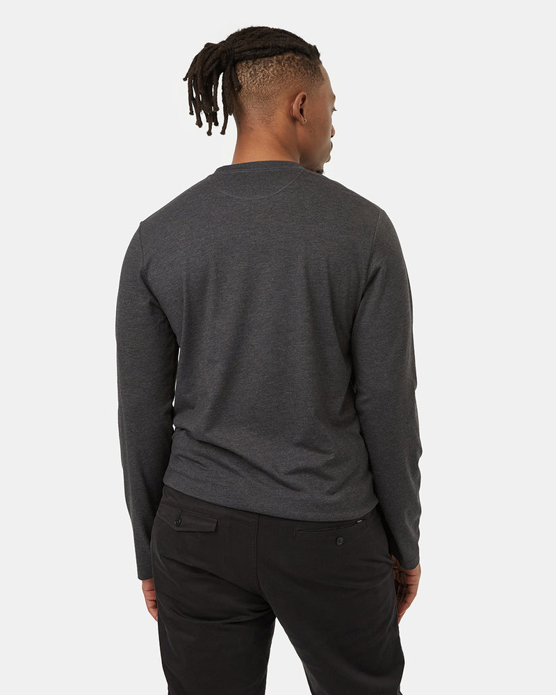 Black-Mens-Long-Sleeve-Crew-Neck-Sweatshirt