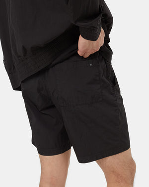 Black-Recycled-Nylon-Adjustable-Shorts